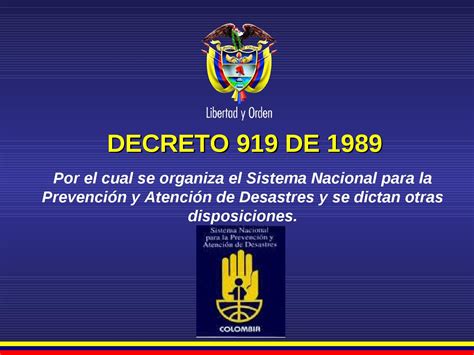 decreto 919 de 1989 vigencia