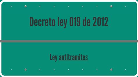 decreto ley 019 de 2012 salud