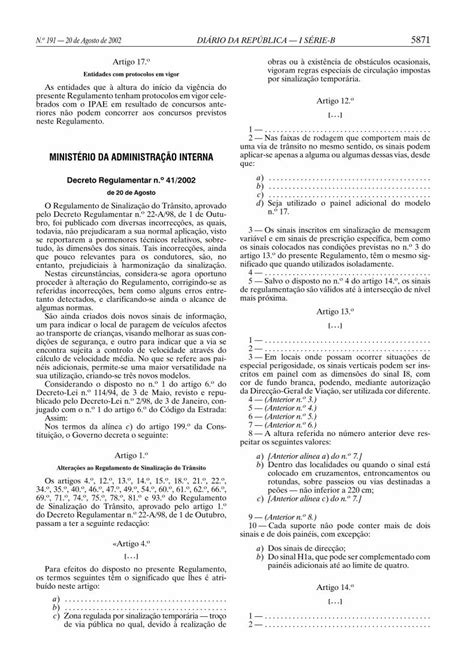 decreto regulamentar n.o 22 -a/98