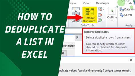 5 Ways Dedupe Excel