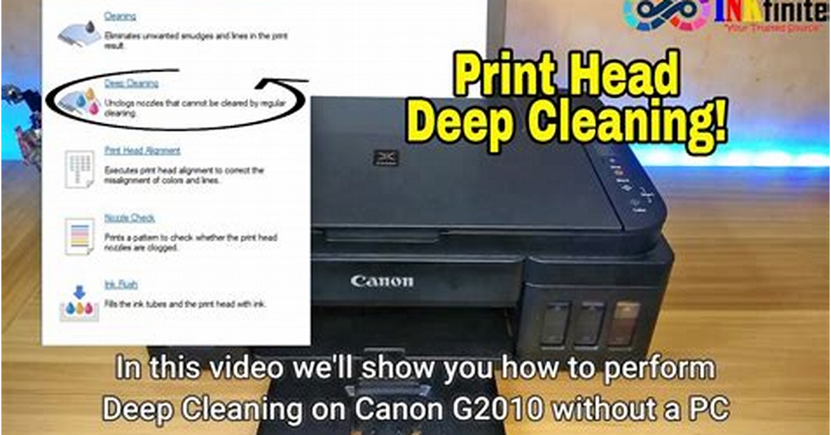 deep cleaning printer canon