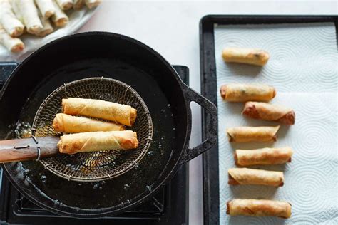 Deep Fry Spring Rolls Temperature