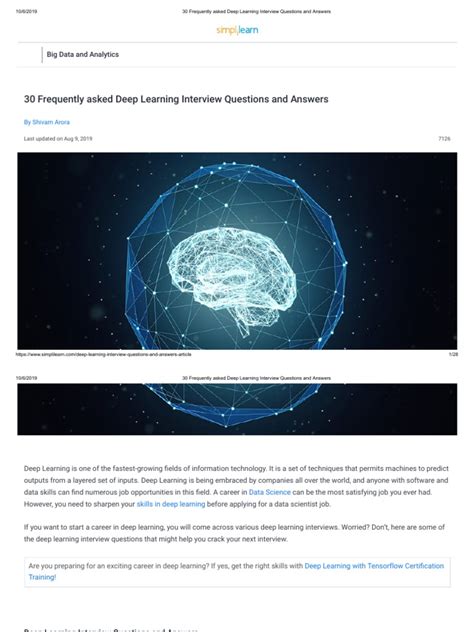 deep learning interview questions pdf