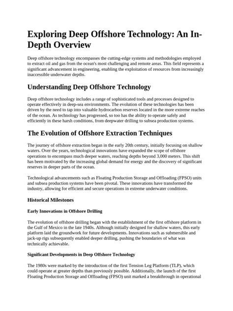 10 Myths About Deep Offshore Technology Debunked