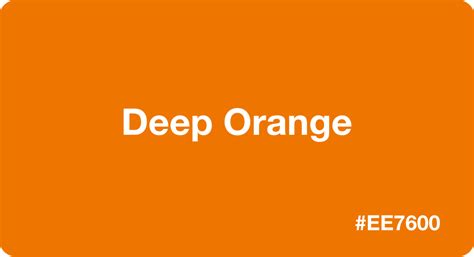 deep orange color code