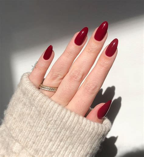 Deep Red Nails