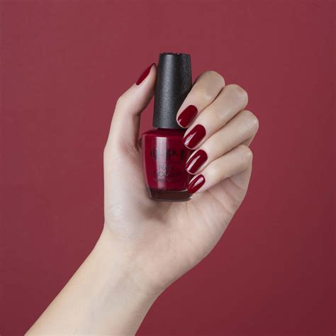 Deep Red Nails Polish