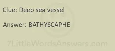 deep sea vessel seven little words