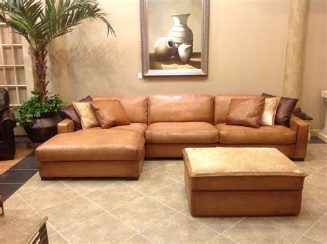 Deep Seat Leather Sectionals