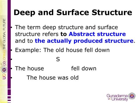 deep structure and surface structure in linguistics examples