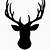 deer head silhouette printable