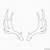 deer horn stencil printable clipart small