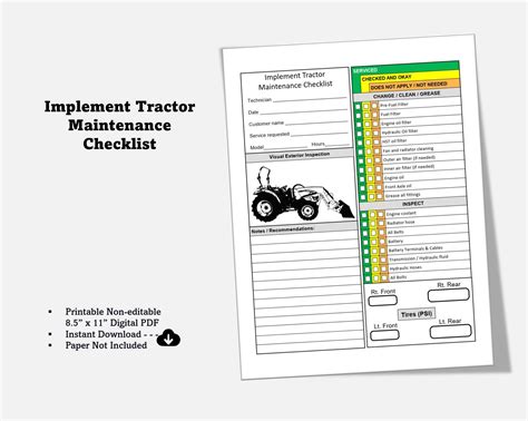 Deere Printable Service Record
