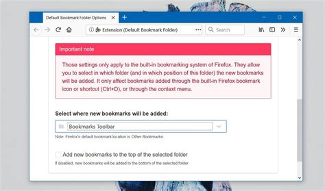 Default Bookmarks Folder Firefox