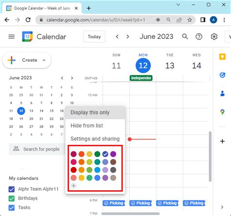 Color-Coding in Default Calendar