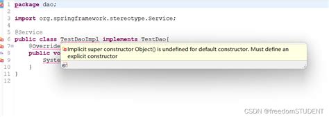 Default Constructor Cannot Handle Exception Type Exception Thrown By Implicit Super Constructor