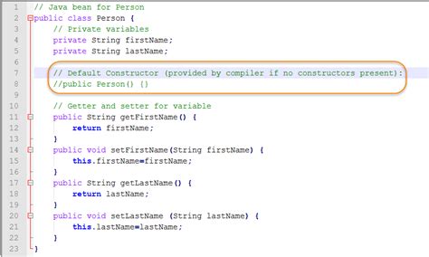 default constructor in java example