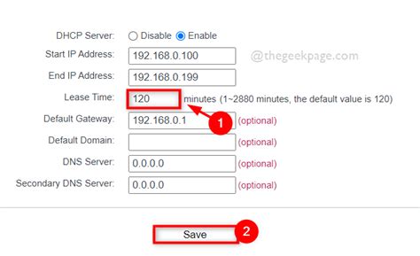 default dhcp lease time