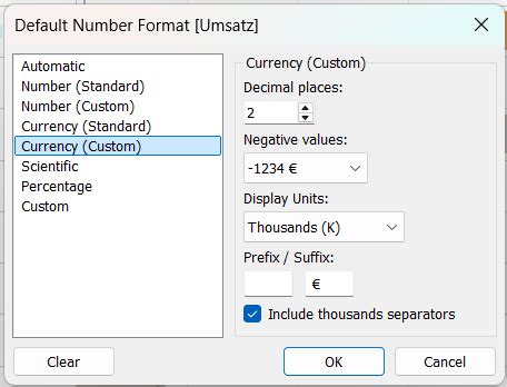 default number format in tableau
