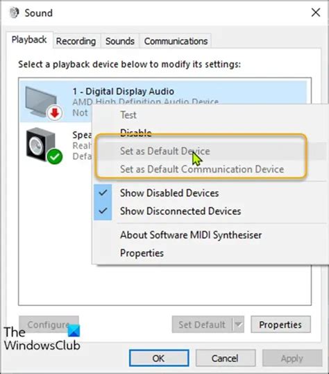 default output device audio