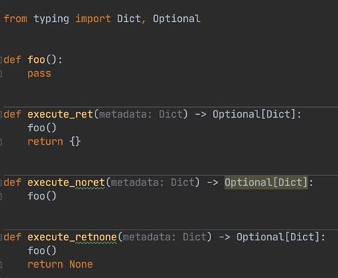 default return type in python