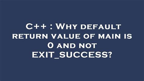 default return value in c++