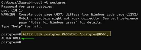 default sudo password for postgres