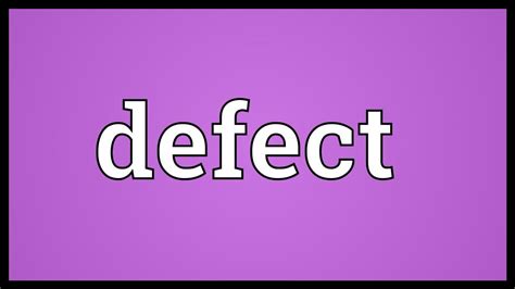 defected meaning