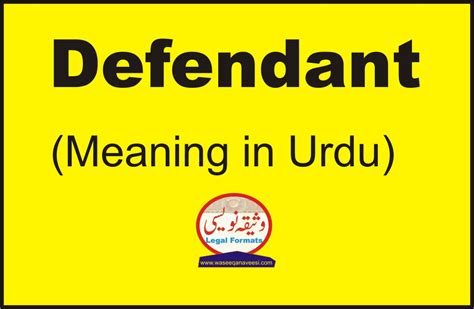 defendant meaning in urdu with example pdf