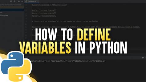 define a variable in python provide an example
