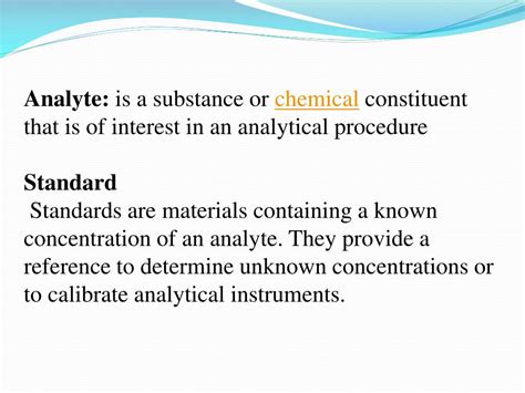 define analyte in chemistry with example