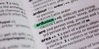 define arduous in literature