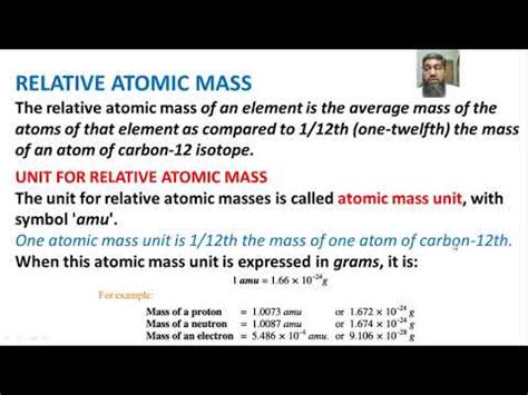 define atomic mass class 9 with example