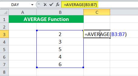 define average formula in excel
