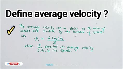 define average velocity in science