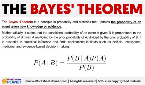 Define Bayes Theorem
