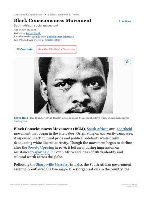 Define Black Consciousness Movement