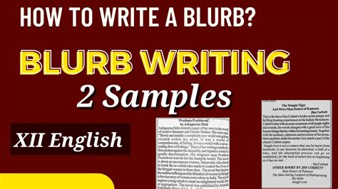 define blurb in writing