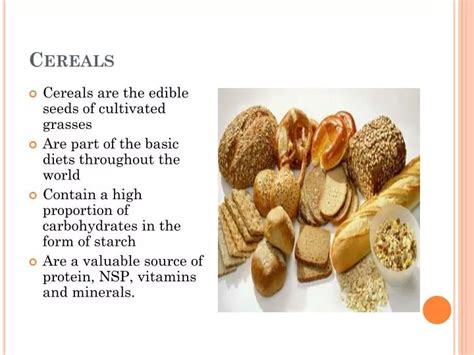 Define Cereal And Example