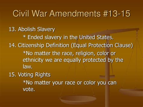 define civil war amendments