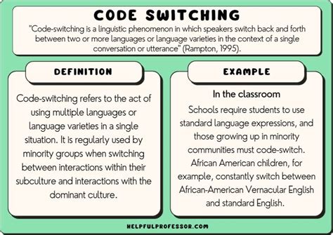 define code switching with examples