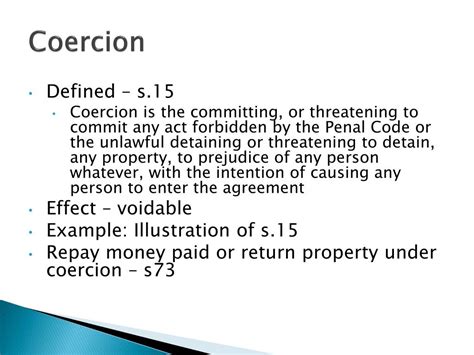 define coercion in law