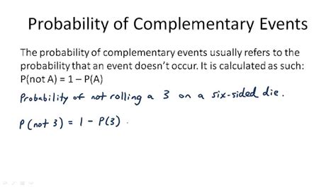 define complement in probability
