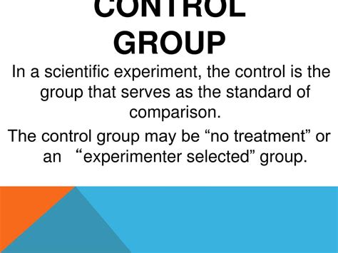 define control group in science