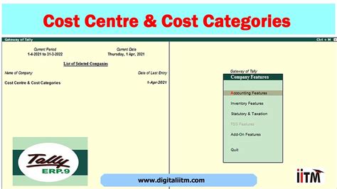 Define Cost Centre Tally