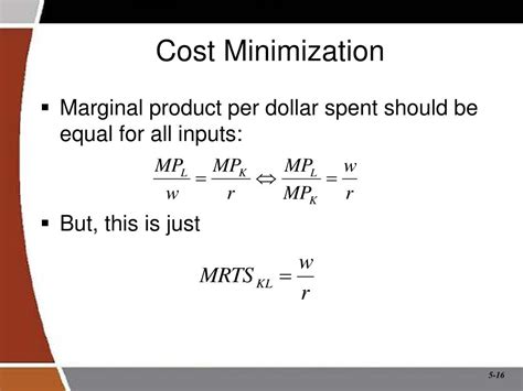 Define Cost Minimization