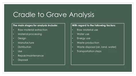 Define Cradle-To-Grave Analysis
