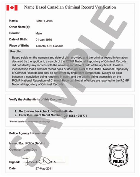 define criminal record check
