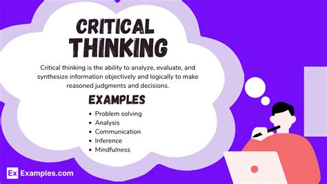 define critical thinking with example