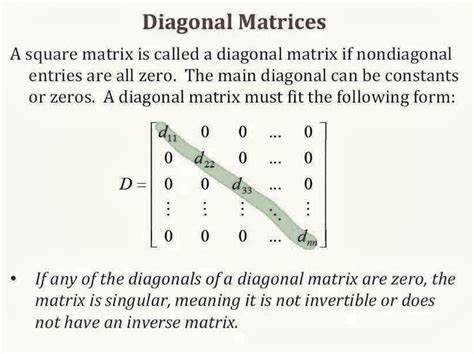 define diagonal matrix and example